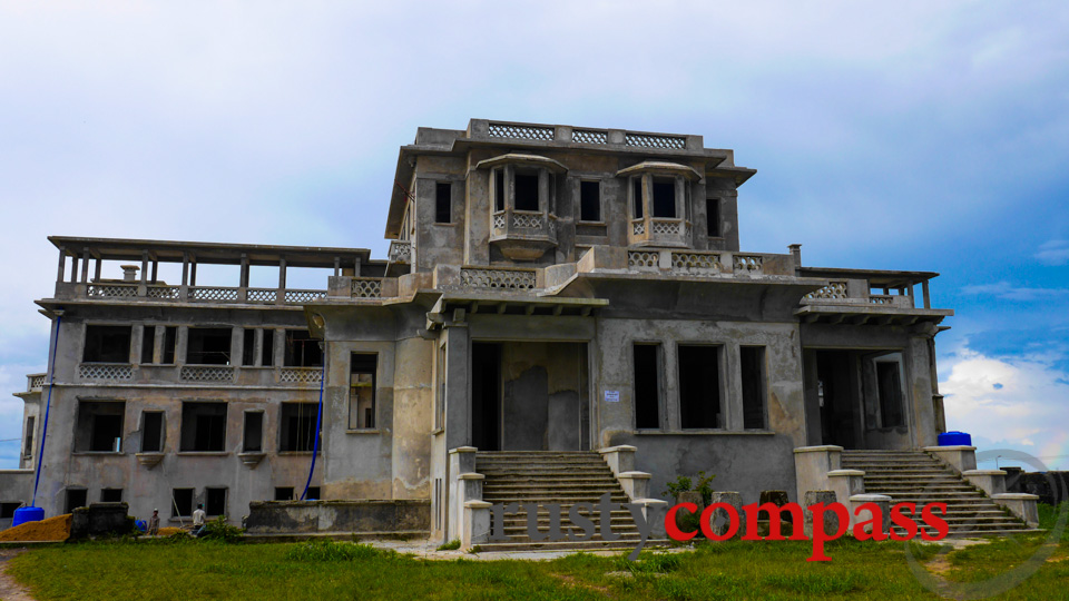 Mid renovation - the old French colonial hotel and casino - Mt Bokor. Mid renovation - the old French colonial hotel and casino - Mt Bokor.
